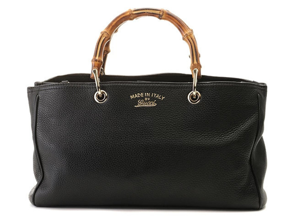 Gucci bag Bamboo Shopper Leather Black